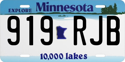 MN license plate 919RJB