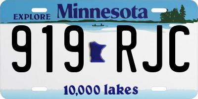 MN license plate 919RJC
