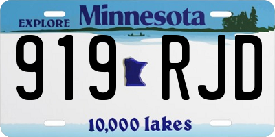 MN license plate 919RJD