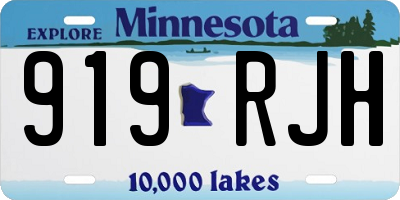 MN license plate 919RJH
