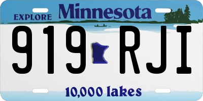 MN license plate 919RJI