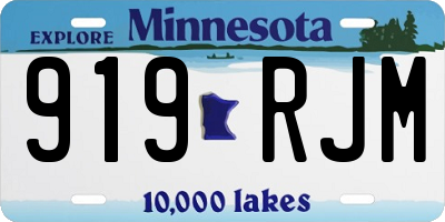MN license plate 919RJM