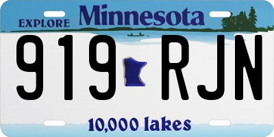 MN license plate 919RJN