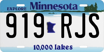MN license plate 919RJS