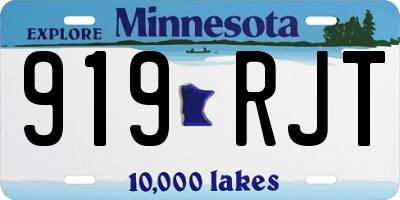 MN license plate 919RJT