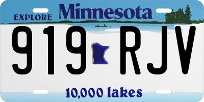 MN license plate 919RJV