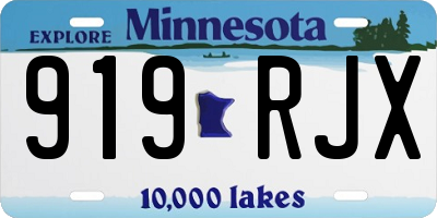 MN license plate 919RJX