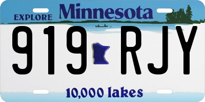 MN license plate 919RJY
