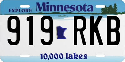 MN license plate 919RKB