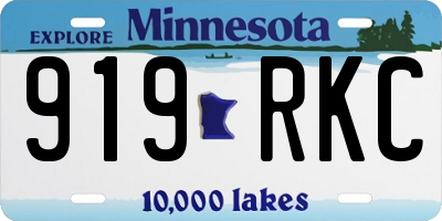 MN license plate 919RKC