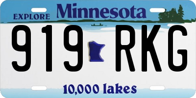 MN license plate 919RKG