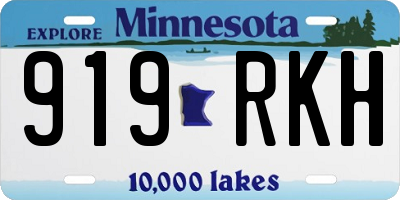 MN license plate 919RKH