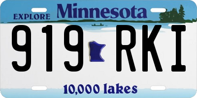 MN license plate 919RKI