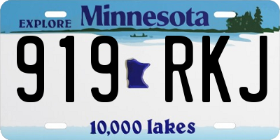 MN license plate 919RKJ
