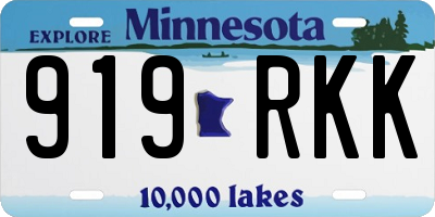 MN license plate 919RKK