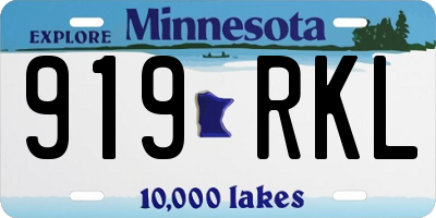 MN license plate 919RKL