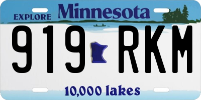 MN license plate 919RKM