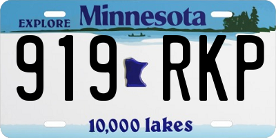 MN license plate 919RKP
