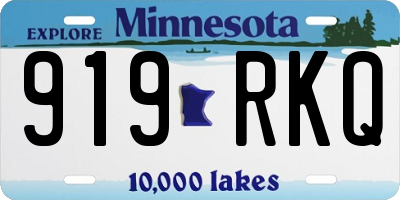 MN license plate 919RKQ