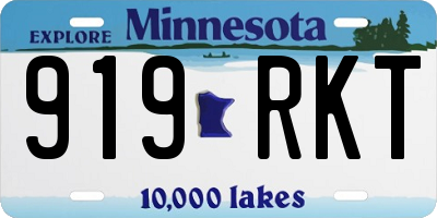 MN license plate 919RKT