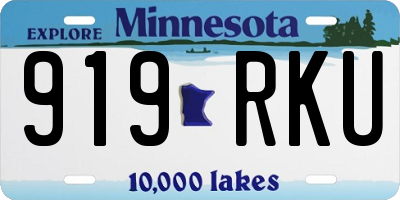 MN license plate 919RKU