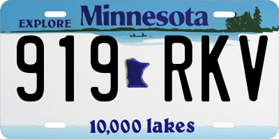 MN license plate 919RKV