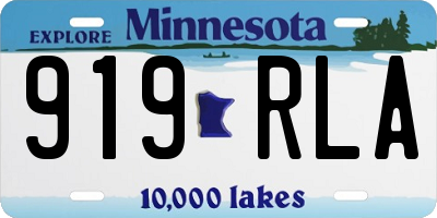 MN license plate 919RLA
