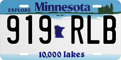 MN license plate 919RLB