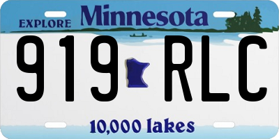 MN license plate 919RLC