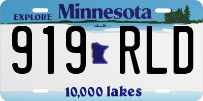 MN license plate 919RLD