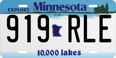 MN license plate 919RLE