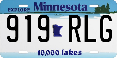 MN license plate 919RLG