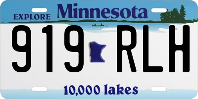 MN license plate 919RLH