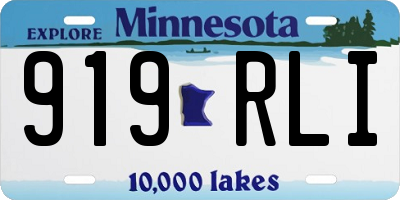 MN license plate 919RLI
