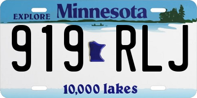MN license plate 919RLJ