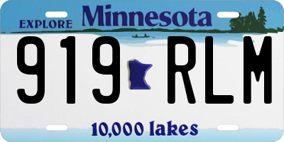 MN license plate 919RLM