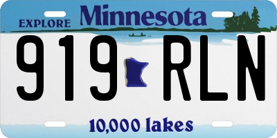 MN license plate 919RLN