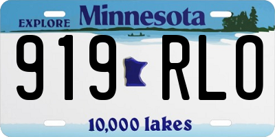 MN license plate 919RLO