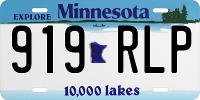MN license plate 919RLP