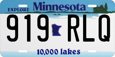 MN license plate 919RLQ