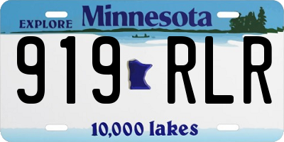 MN license plate 919RLR