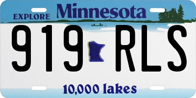 MN license plate 919RLS