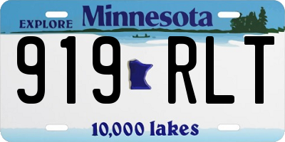 MN license plate 919RLT