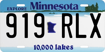 MN license plate 919RLX