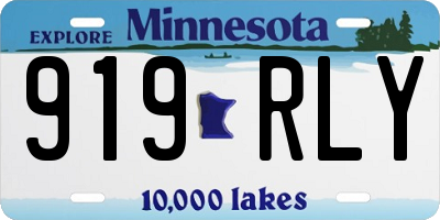 MN license plate 919RLY