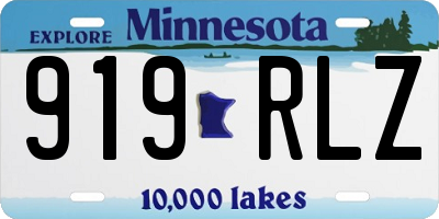MN license plate 919RLZ