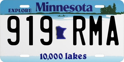 MN license plate 919RMA
