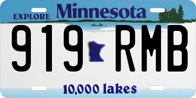MN license plate 919RMB