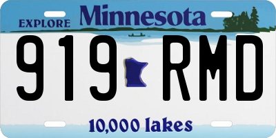 MN license plate 919RMD
