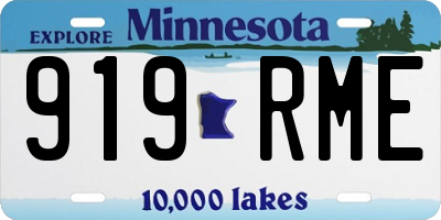 MN license plate 919RME
